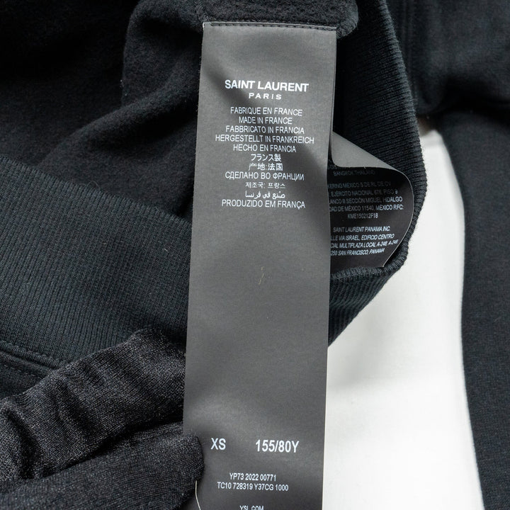 Saint laurent size XS letter hoodie cotton black