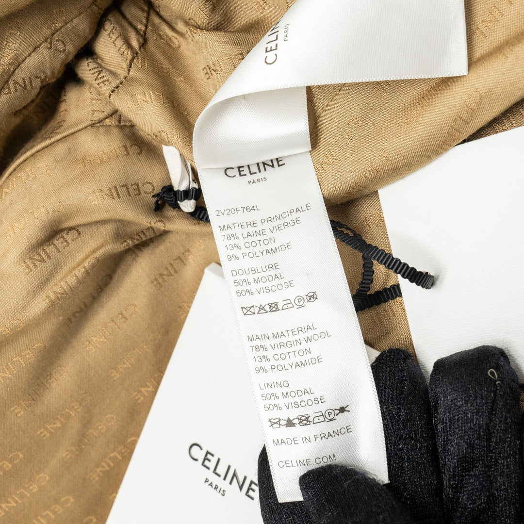 Top Quality Celine size 34 Chasseur Jacket in Braided Boucle Tweed Corde beige