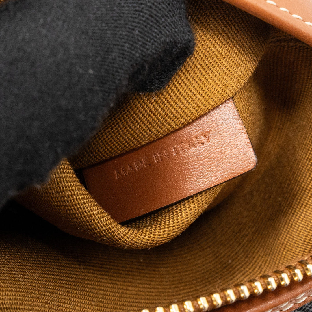 Top Quality Celine Small Boston Bag Triomphe Canvas/ Leather Brown