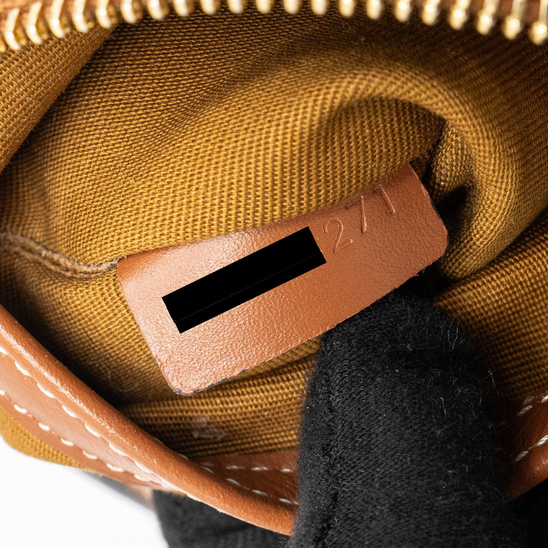 Top Quality Celine Small Boston Bag Triomphe Canvas/ Leather Brown