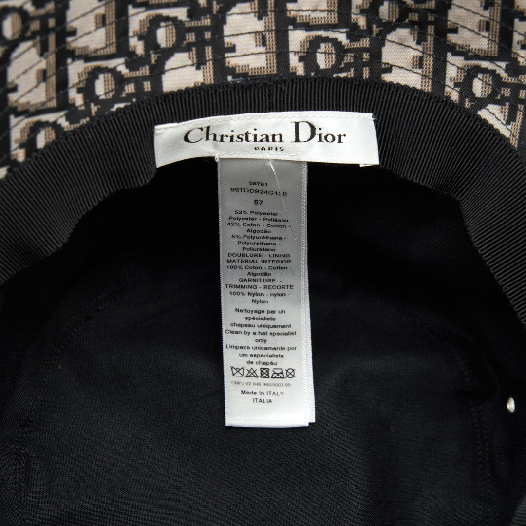 Top quality Dior Size 57 Teddy-D Brim Bucket Hat With Veil
