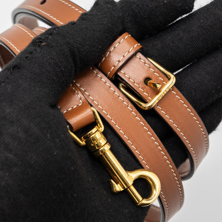 Celine Small Boston Bag Triomphe Canvas/ Leather Brown