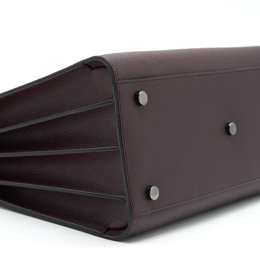Saint Laurent/ YSL Sac De Jour Calfskin Burgundy Black Hardware