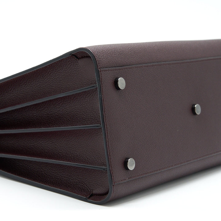 Saint Laurent/ YSL Sac De Jour Calfskin Burgundy Black Hardware