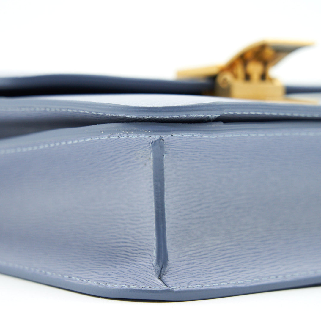 Top Quality Celine TEEN CLASSIC BAG IN CALFSKIN LIEGE ARCTIC BLUE