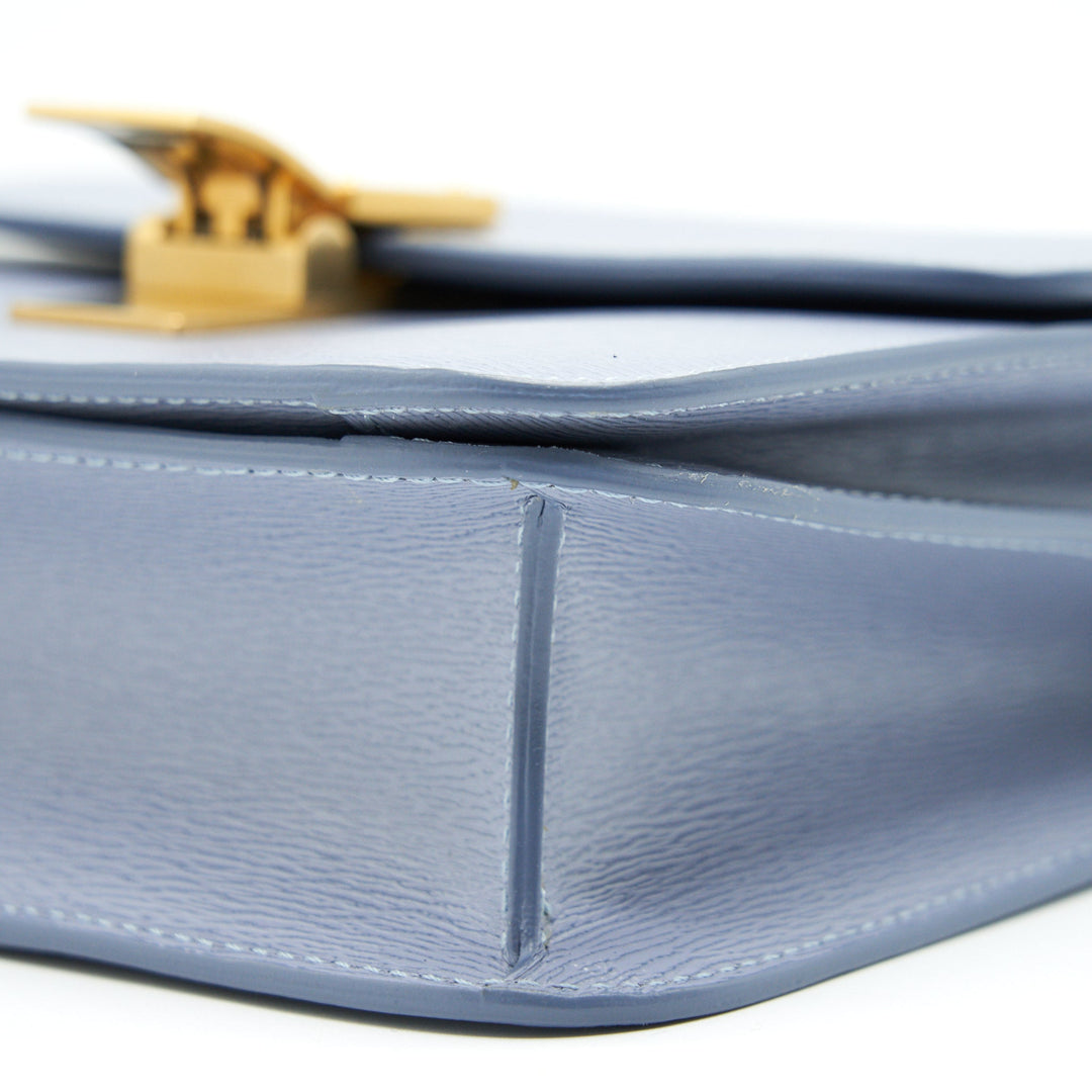 Top Quality Celine TEEN CLASSIC BAG IN CALFSKIN LIEGE ARCTIC BLUE