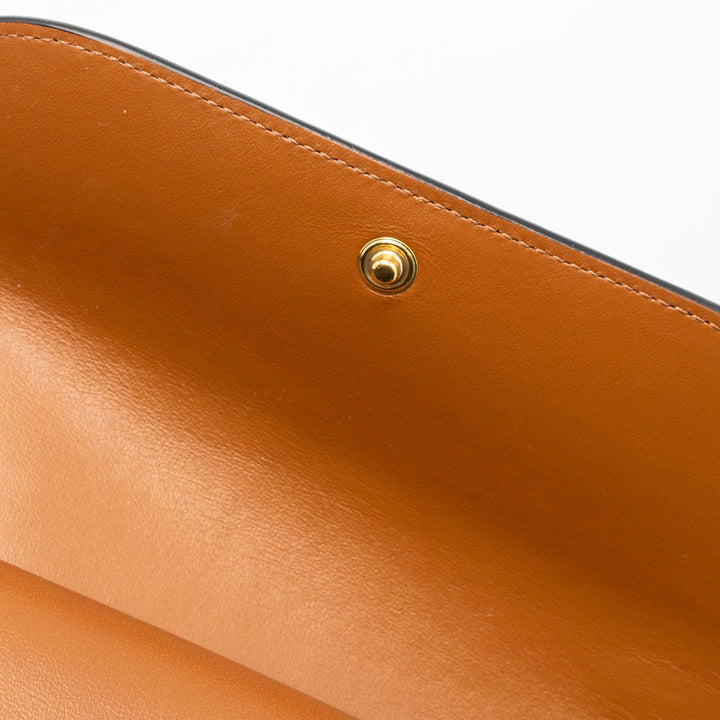 Top Quality Celine Wallet On Strap Triomphe Canvas/Smooth Lambskin Tan