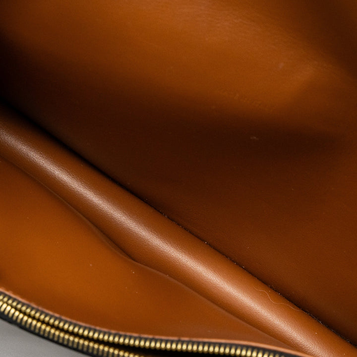 Top Quality Celine Wallet On Strap Triomphe Canvas/Smooth Lambskin Tan