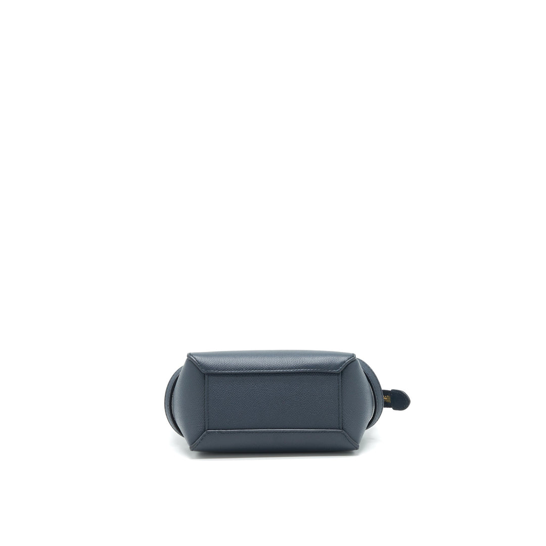 Celine Pico Belt Bag Grained Calfskin Navy