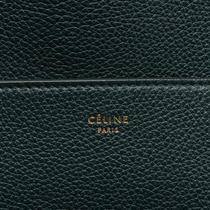 Celine Sangle bucket bag calfskin dark green