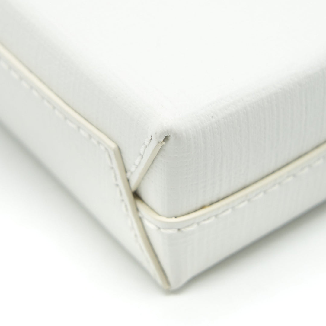 Top Quality Balenciaga Mini Shopping Phone Pouch White SHW