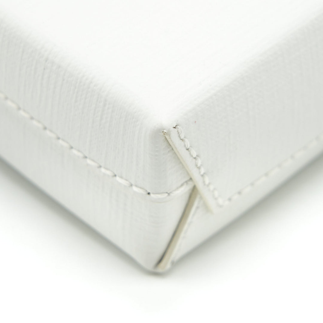 Top Quality Balenciaga Mini Shopping Phone Pouch White SHW