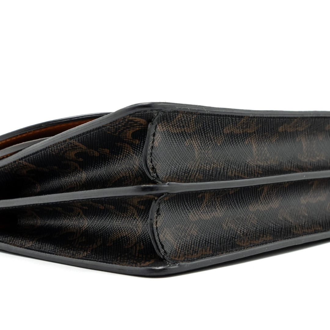 Celine Wallet on Strap Triomphe Canvas/Smooth Lambskin TAN