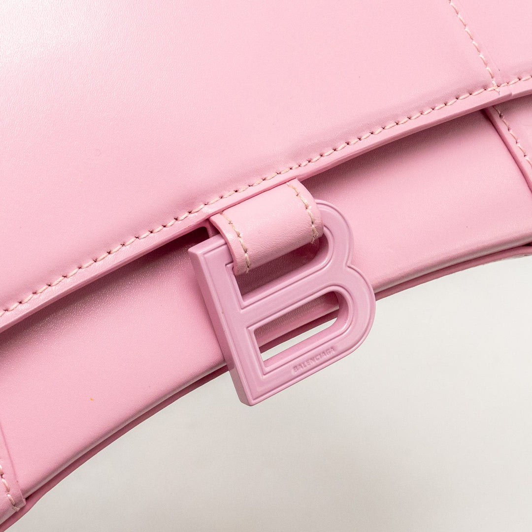 Top Quality Balenciaga Small Hourglass Bag Calfskin Pink SHW