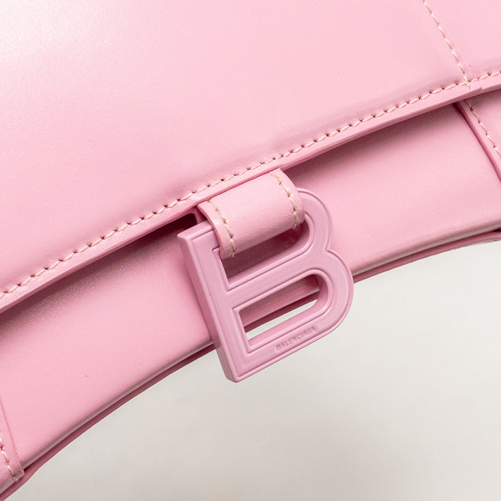 Top Quality Balenciaga Small Hourglass Bag Calfskin Pink SHW