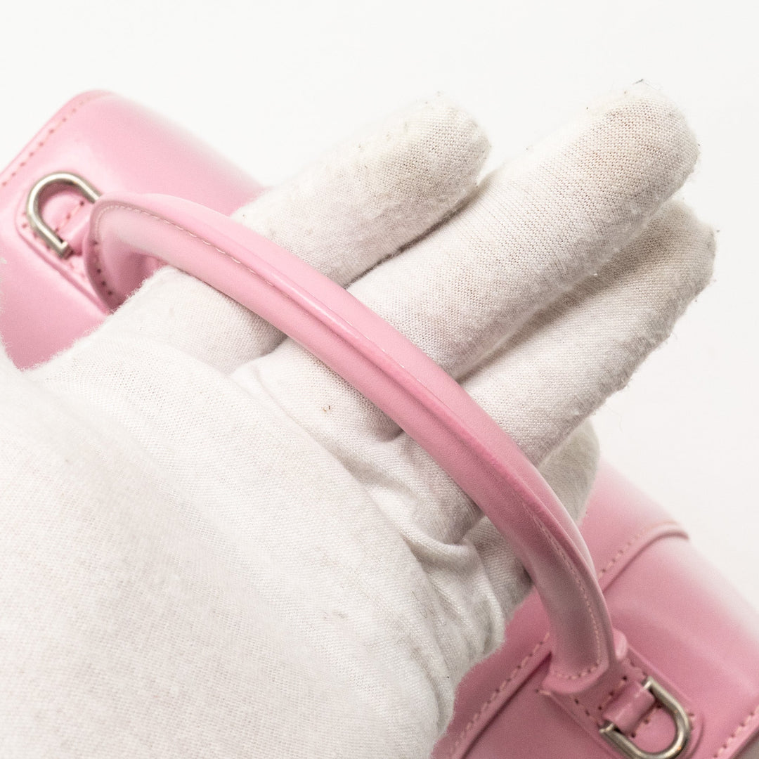 Top Quality Balenciaga Small Hourglass Bag Calfskin Pink SHW