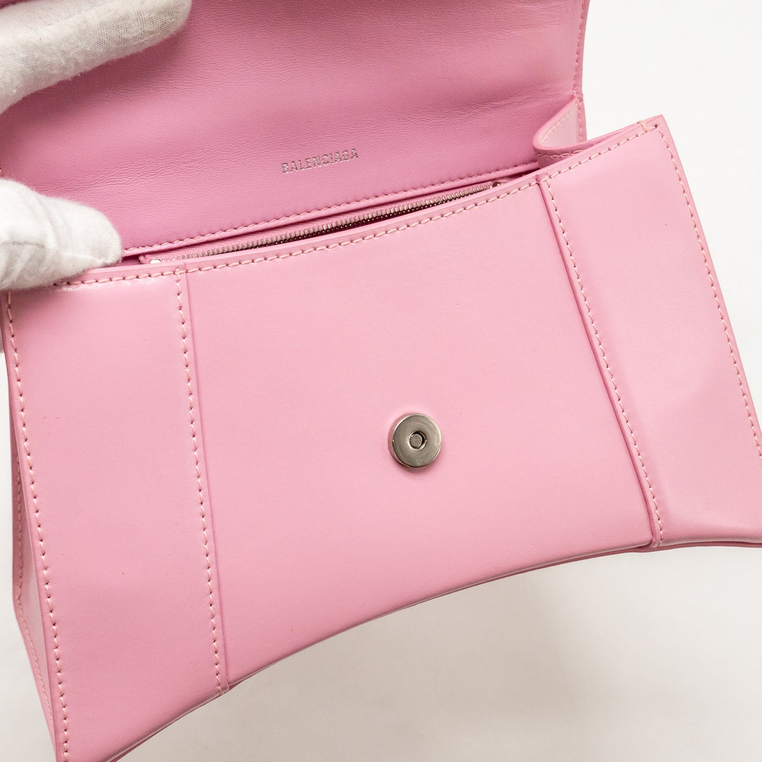 Top Quality Balenciaga Small Hourglass Bag Calfskin Pink SHW