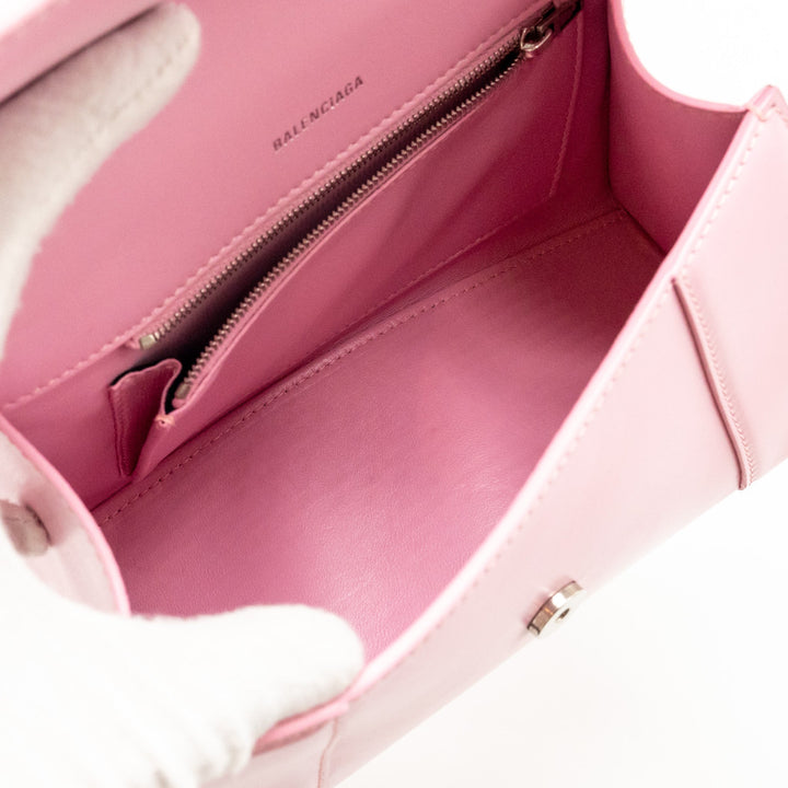 Top Quality Balenciaga Small Hourglass Bag Calfskin Pink SHW