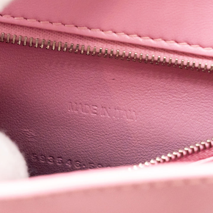 Top Quality Balenciaga Small Hourglass Bag Calfskin Pink SHW