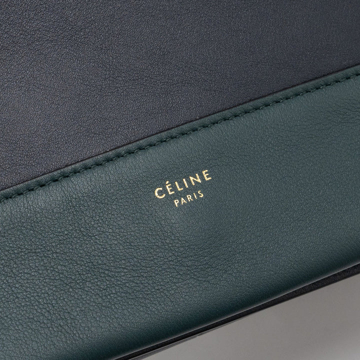 Celine frame bag calfskin dark green/ dark blue