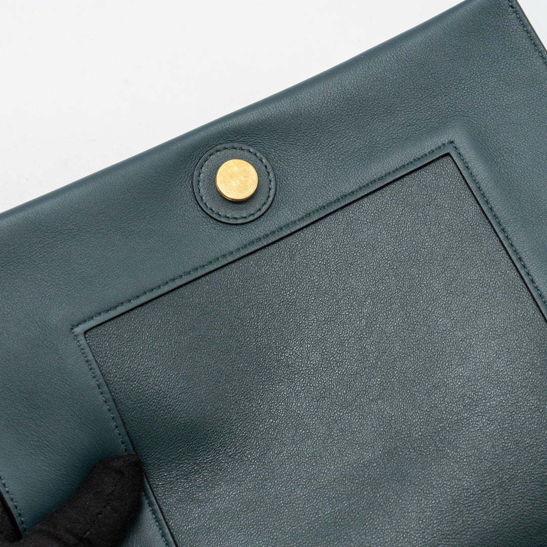 Celine frame bag calfskin dark green/ dark blue
