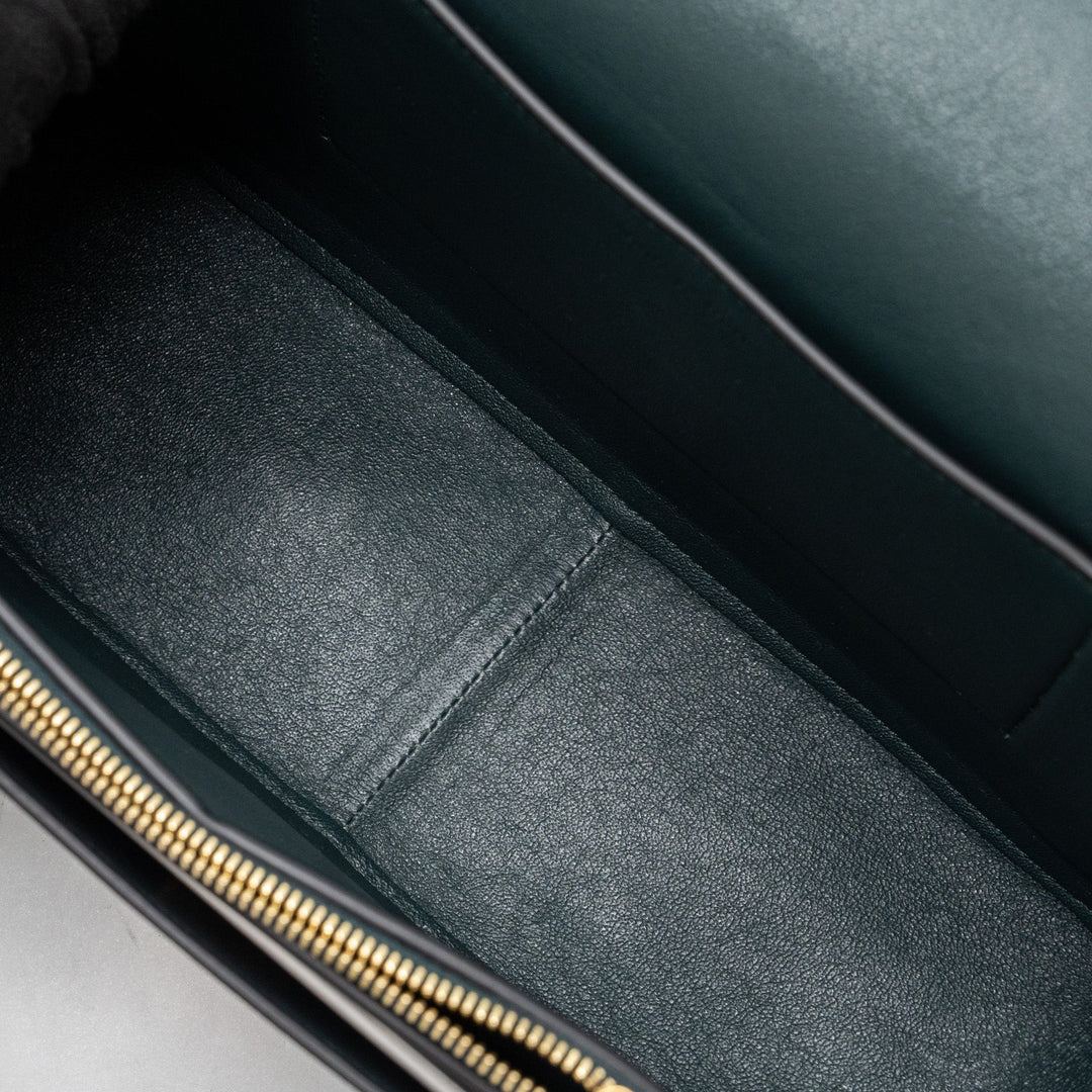 Celine frame bag calfskin dark green/ dark blue