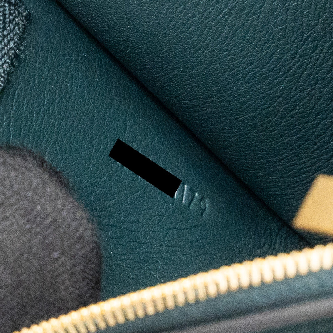 Celine frame bag calfskin dark green/ dark blue