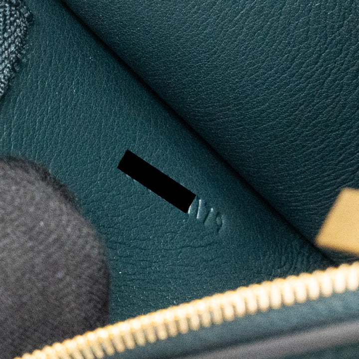 Celine frame bag calfskin dark green/ dark blue