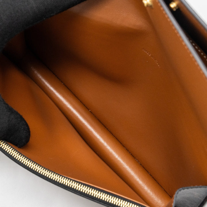 Top Quality Celine wallet on strap triomphe canvas / smooth lambskin tan with