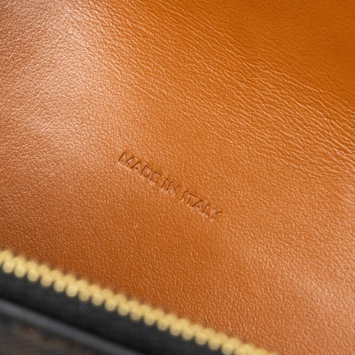 Top Quality Celine wallet on strap triomphe canvas / smooth lambskin tan with