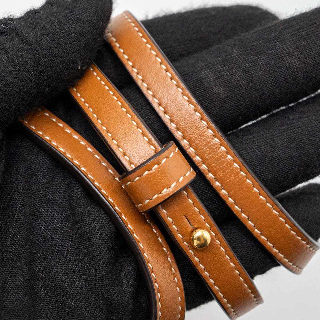 Top Quality Celine wallet on strap triomphe canvas / smooth lambskin tan with