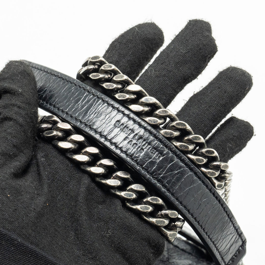 Saint Laurent/YSL Medium Niki Bag Shiny Calfskin Black SHW