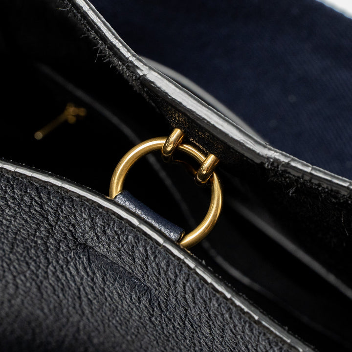 Celine Sangle Bucket Bag Calfskin Navy