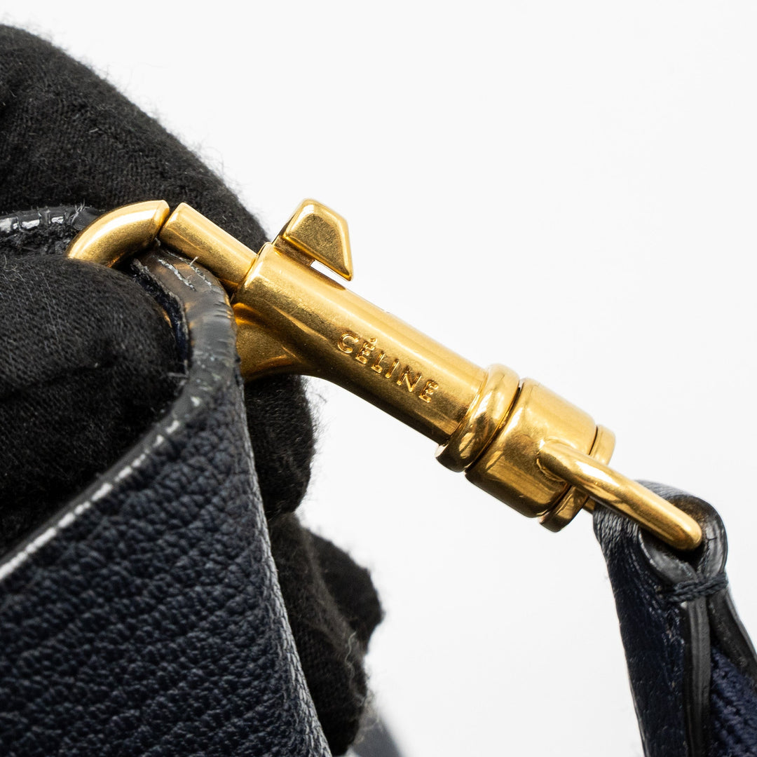 Celine Sangle Bucket Bag Calfskin Navy
