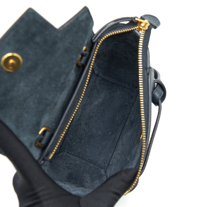 Celine Pico Belt Bag Grained Calfskin Navy