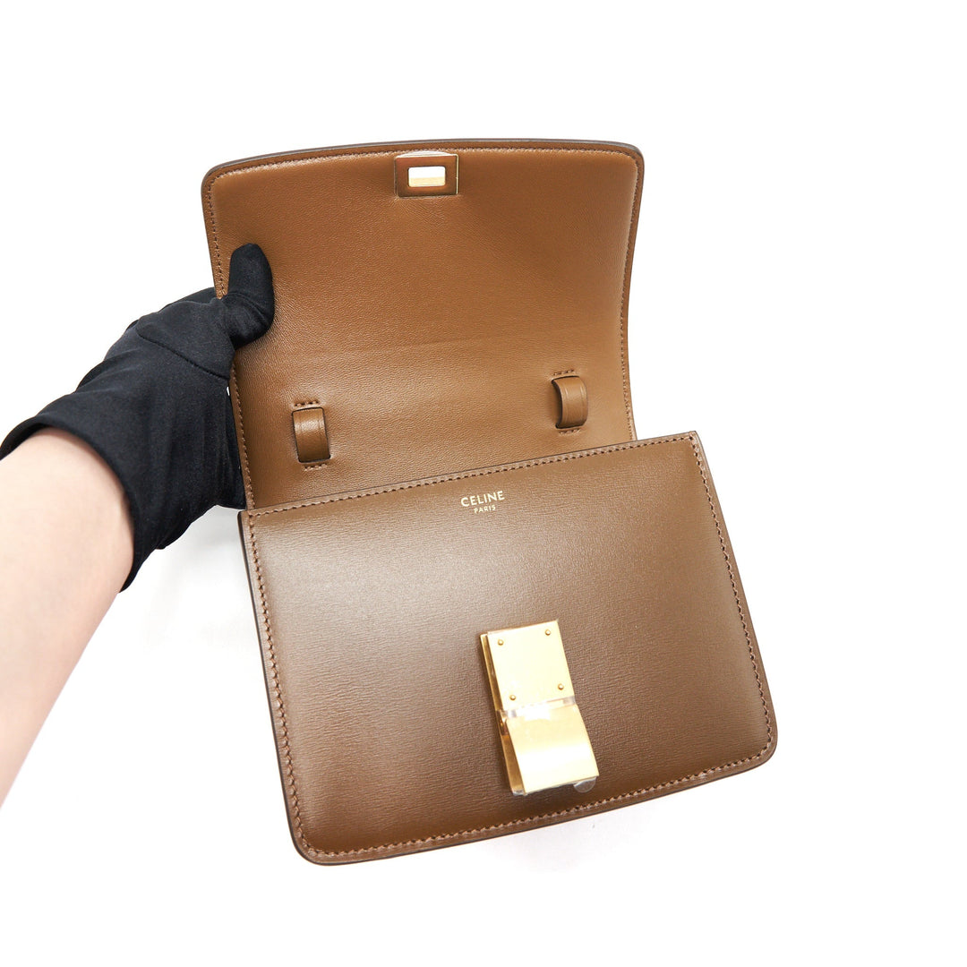Top Quality Celine Small Classic Box Bag camel