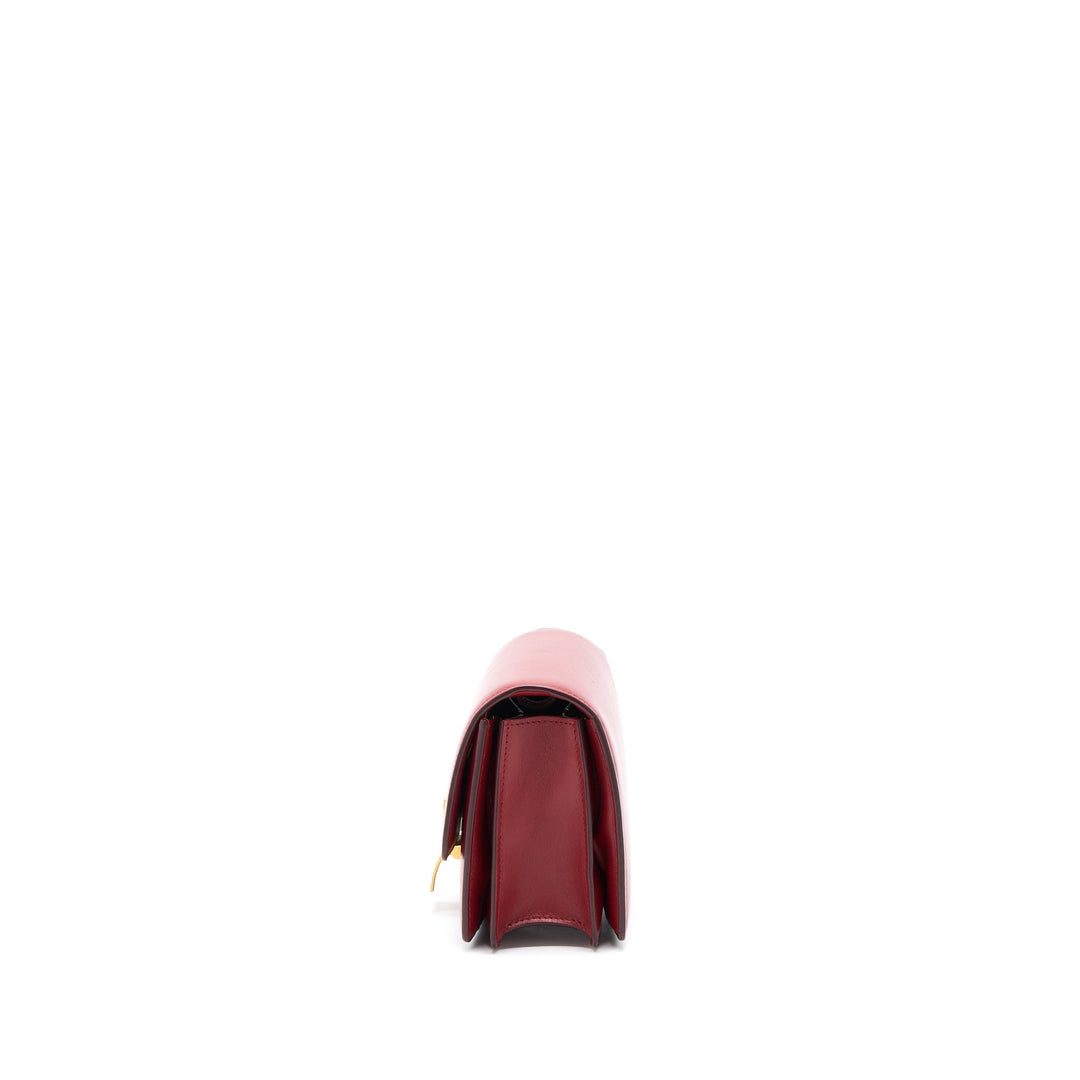 Celine Mini Box Calfskin Red