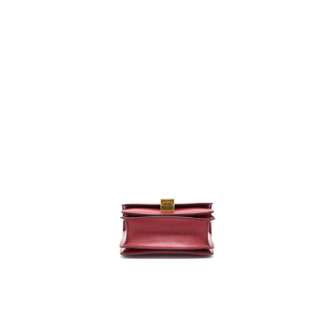 Celine Mini Box Calfskin Red