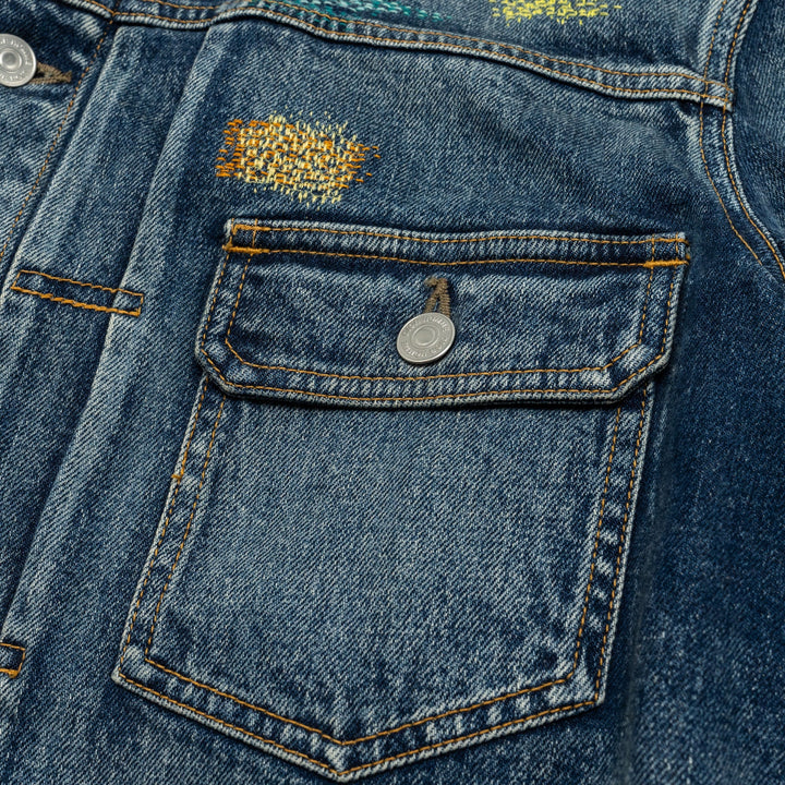 Top quality Dior HOMME Size 50 Boro Denim Jacket Cotton Blue