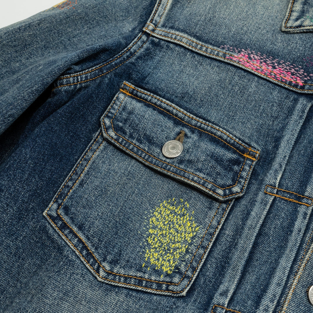 Top quality Dior HOMME Size 50 Boro Denim Jacket Cotton Blue