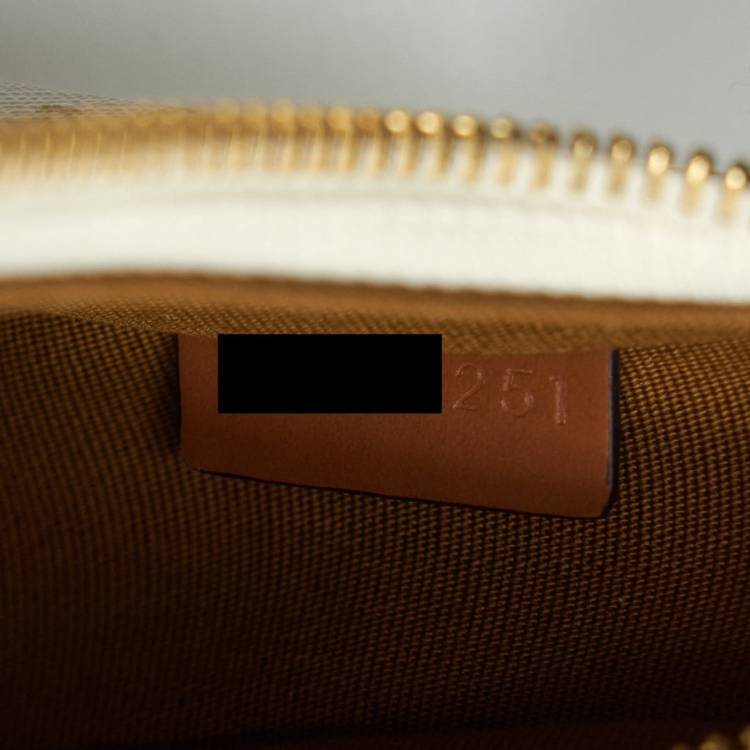 Celine Ava Bag Triomphe Canvas And Leather White