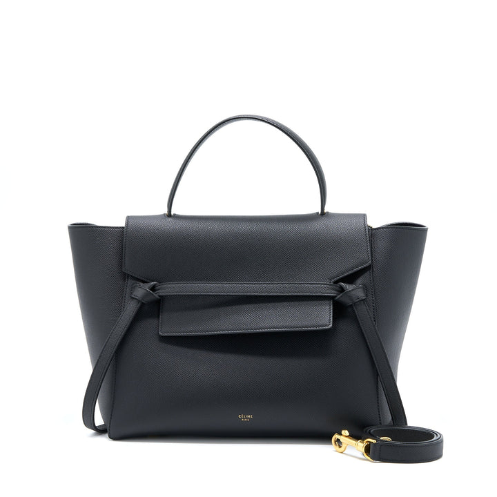 Top Quality Celine Mini Belt Grained Calfskin Black