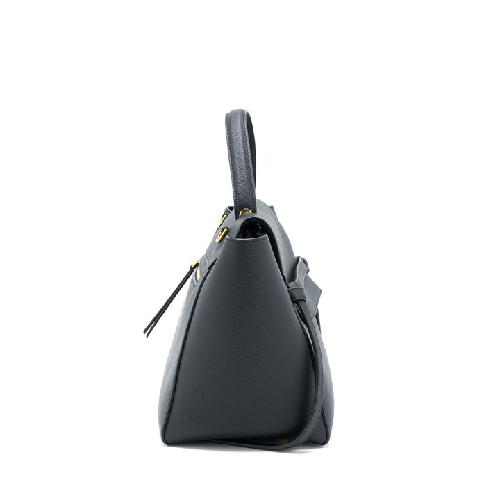 Celine Mini Belt Grained Calfskin Black