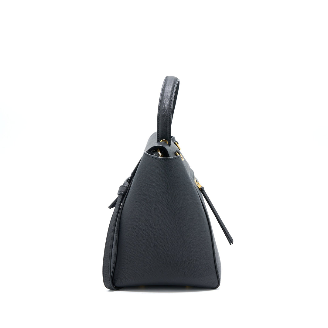 Celine Mini Belt Grained Calfskin Black