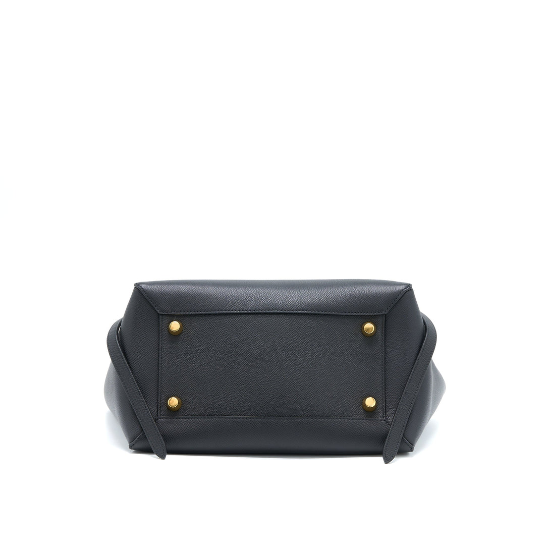 Celine Mini Belt Grained Calfskin Black