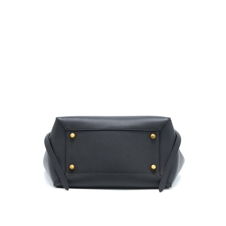 Celine Mini Belt Grained Calfskin Black