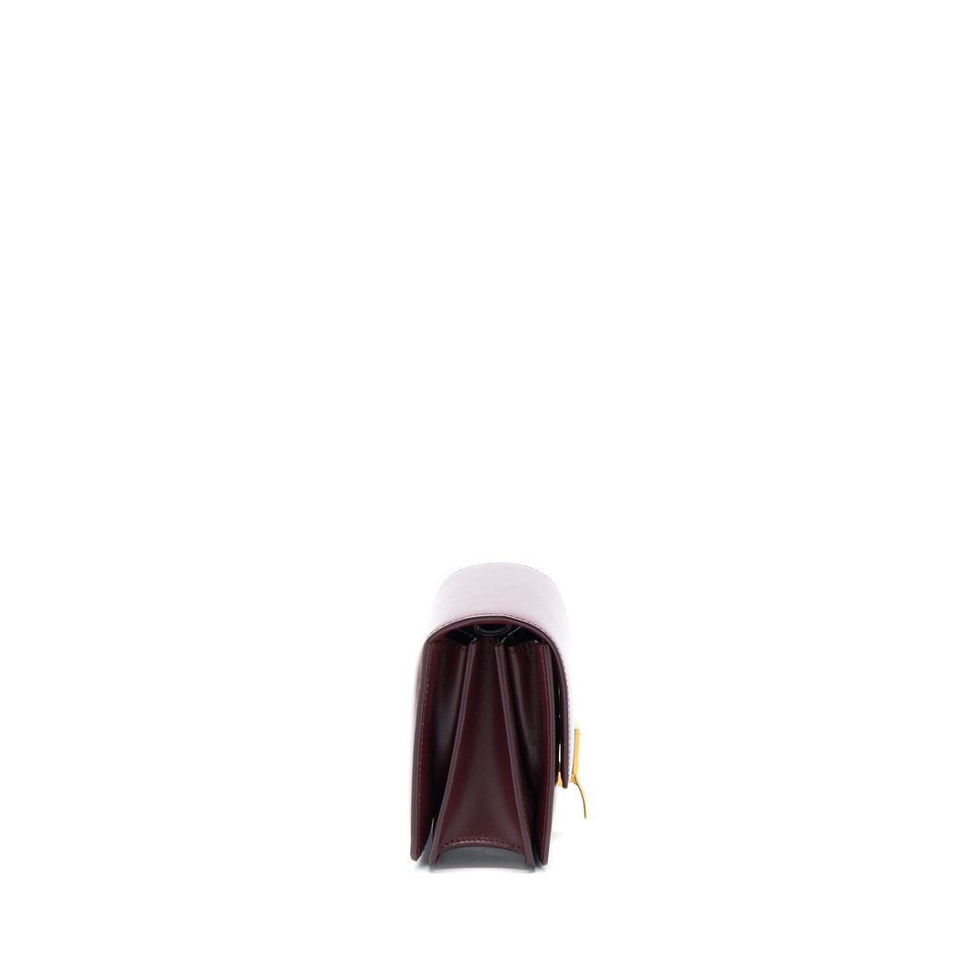 Celine Mini Box Calfskin Burgundy
