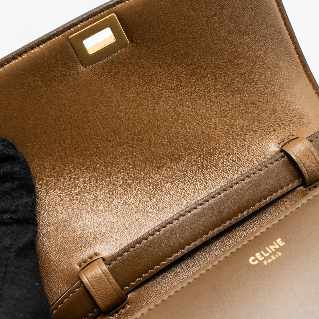 Celine Mini Classic Bag Box Calfskin Camel