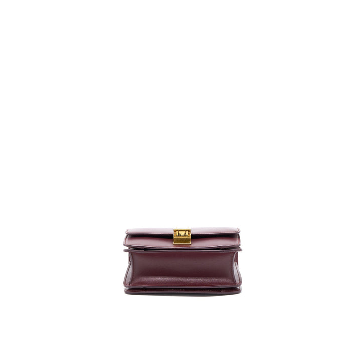 Celine Mini Box Calfskin Burgundy