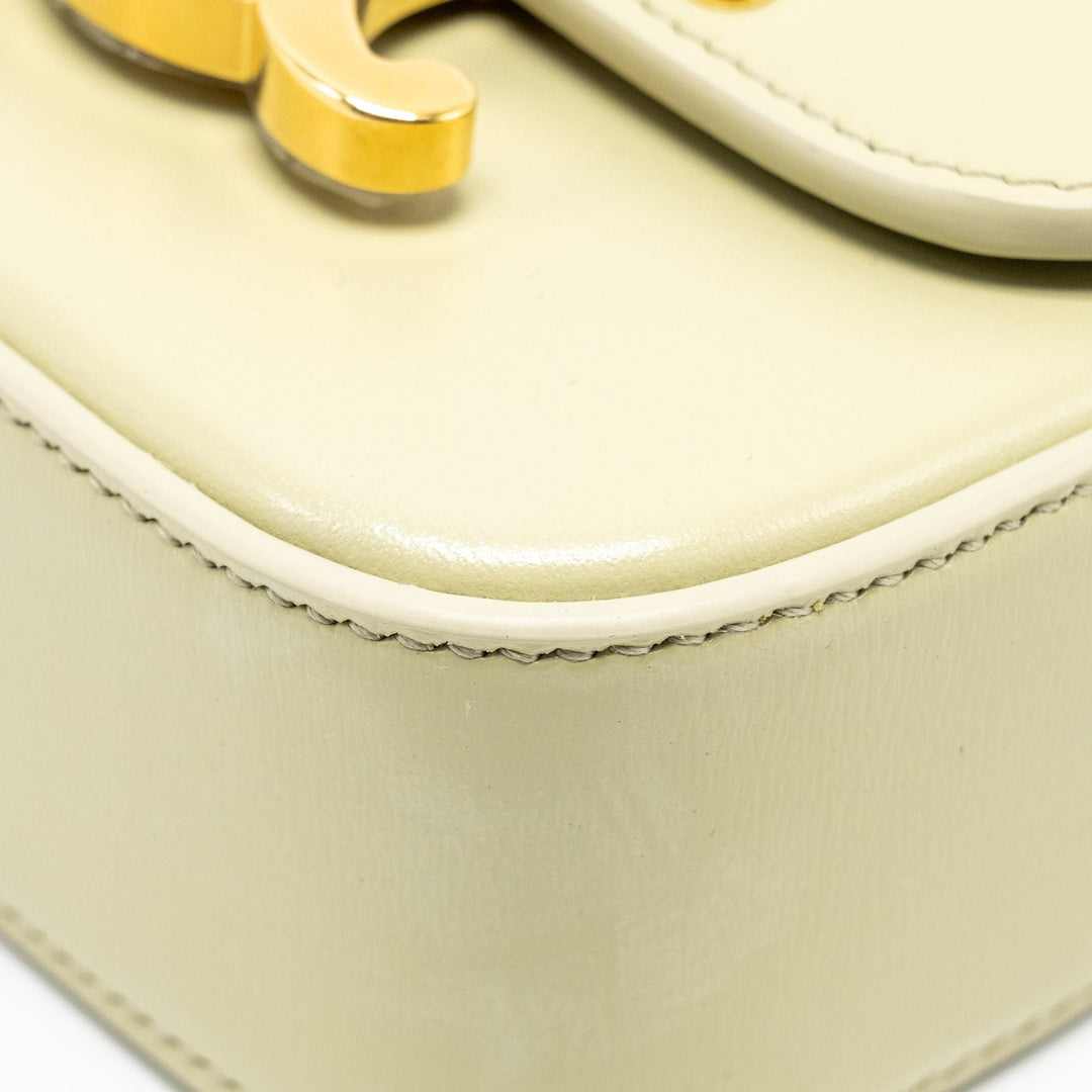 Celine Mini Claude Shiny Calfskin Pistachio